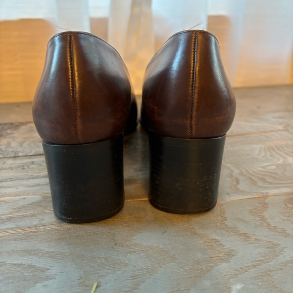 Bally dark brown stacked heel shoes | size 8.5 - Picture 7 of 11